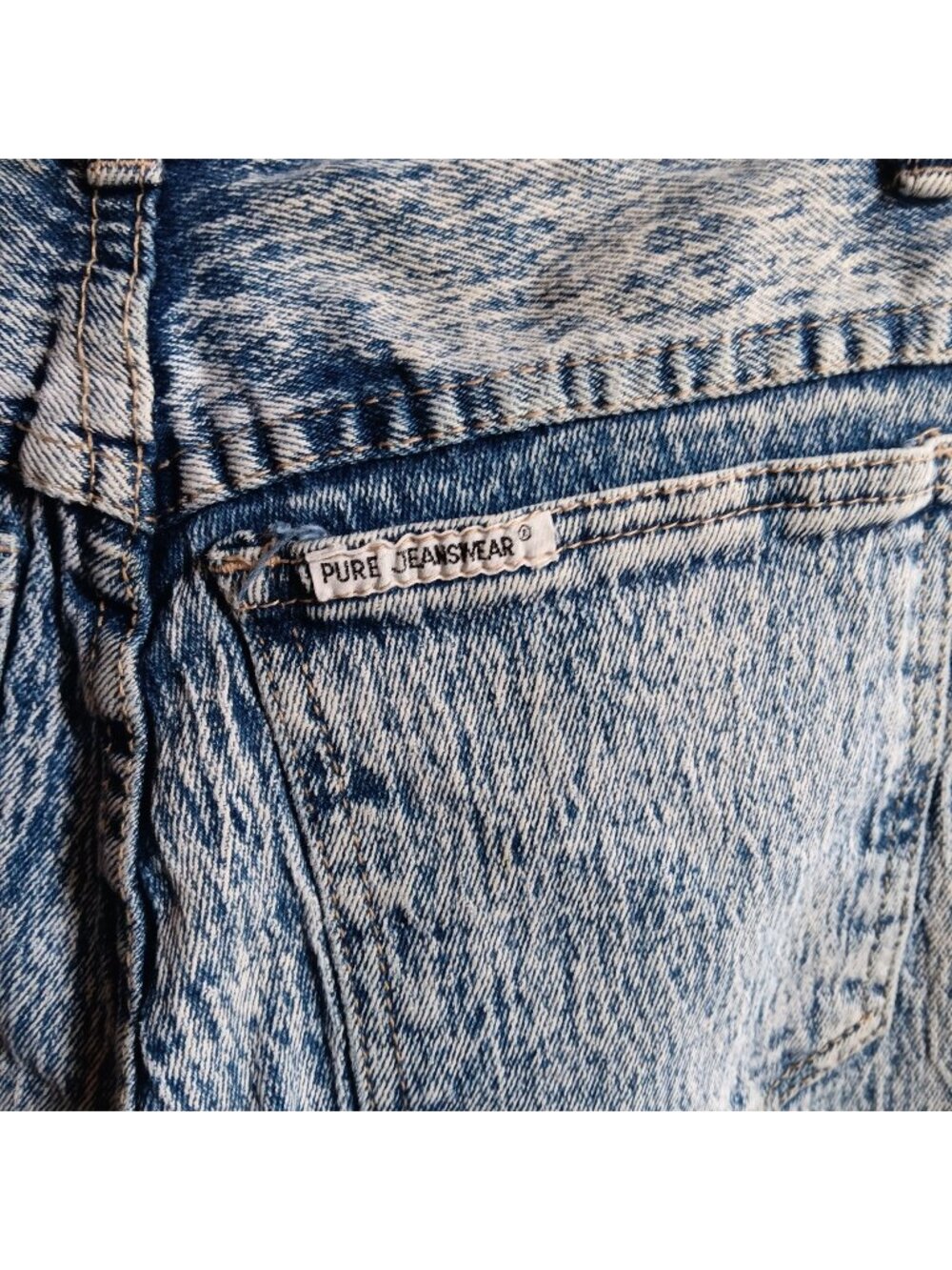 True Vintage sz 9 Jeans 1990's Acid Wash Stretch Preppy  25x29 High waist